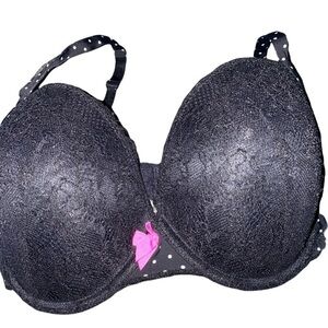 Lasenza perfectly me lace black Polka dot  bra 34DD